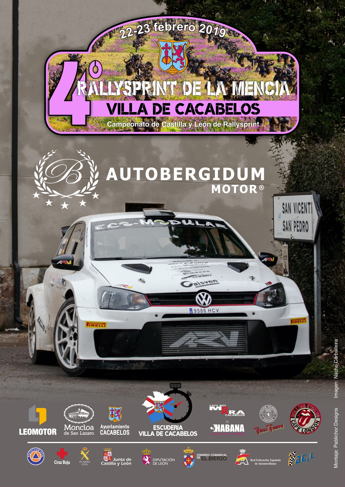 Cartel oficial del 4º Rallysprint de la Mencía Escudería Villa de