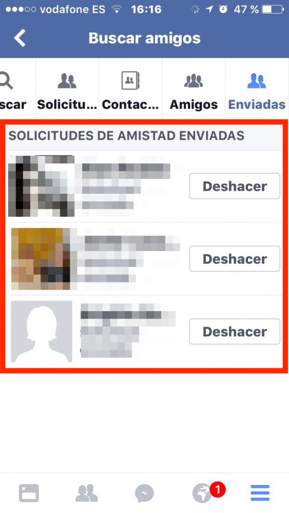 Accede a la lista de solicitudes de amistad de Facebook desde el