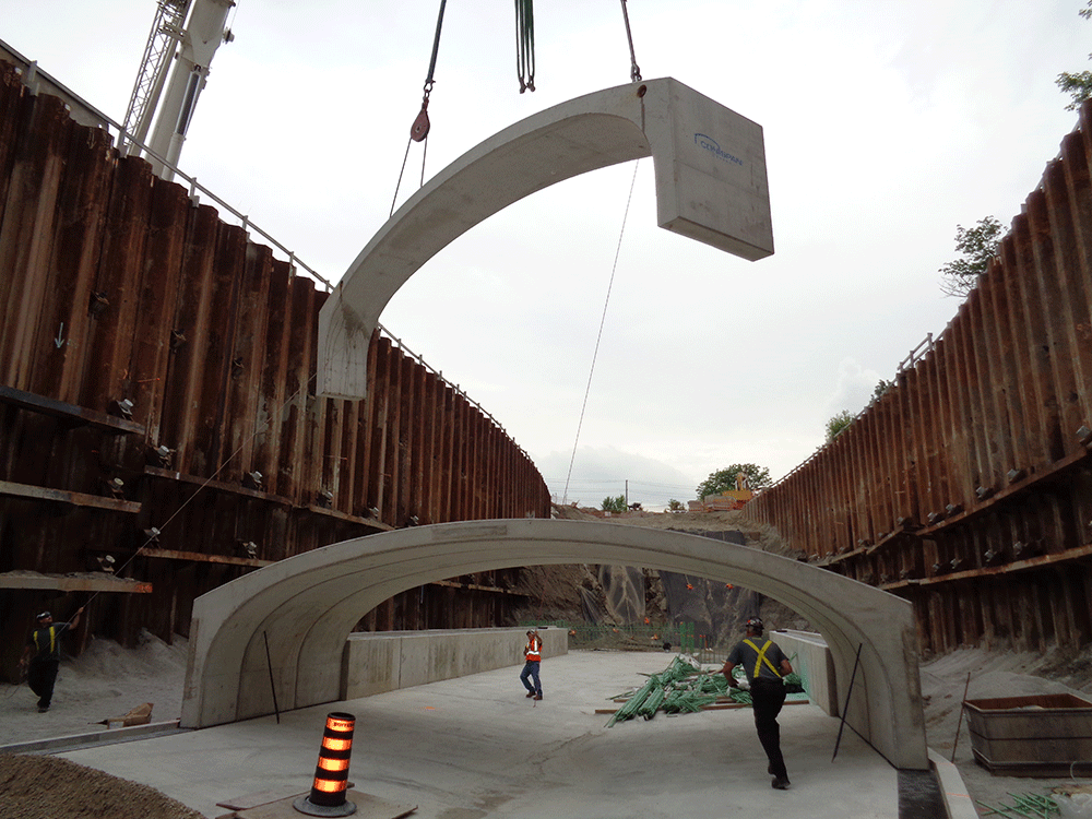 Precast concrete used for Toronto stormwater retention