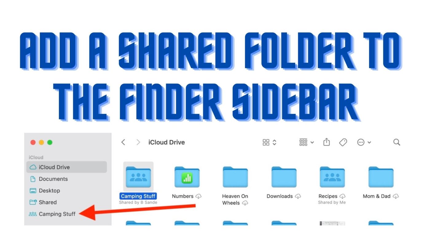 Adding a Shared iCloud Folder to the Mac Finder Sidebar