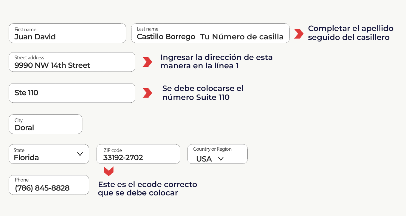 Compra online en USA en 3 pasos