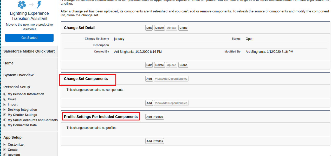 Salesforce Deployment Using Change sets