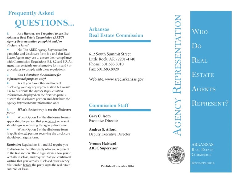 Free Arkansas Real Estate Listing Agreement PDF Word