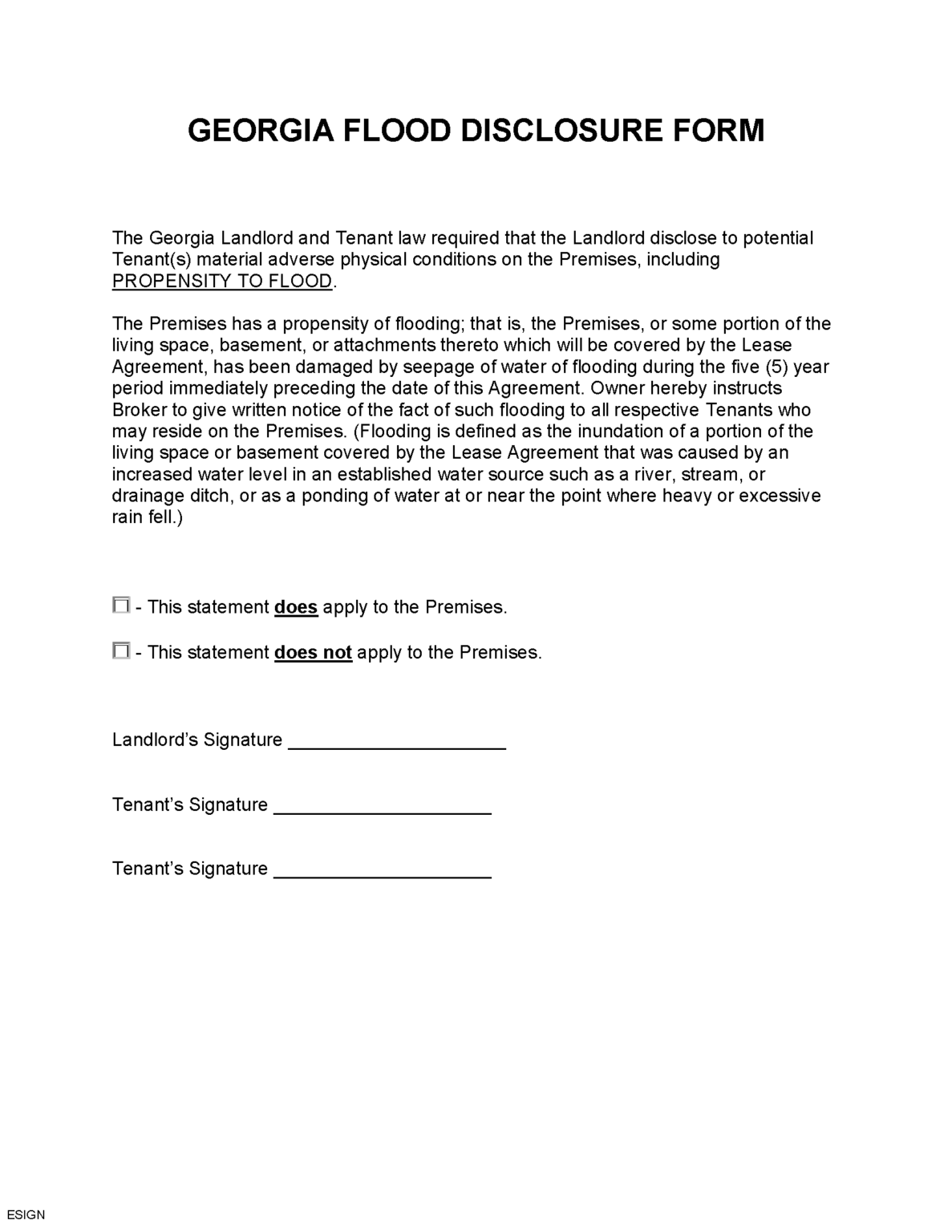 Free Standard Residential Lease Agreement PDF Word
