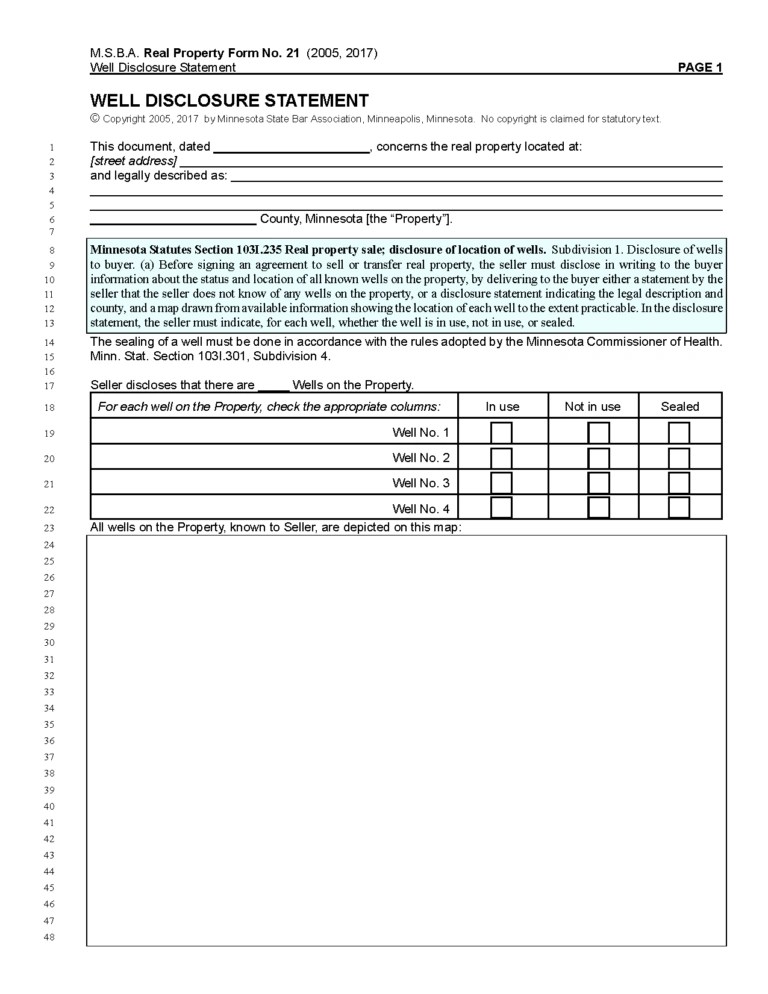 Free Minnesota Residential Purchase and Sale Agreement PDF Word