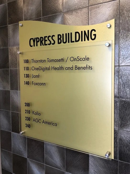 Custom Lobby Directory Signs Unlimited