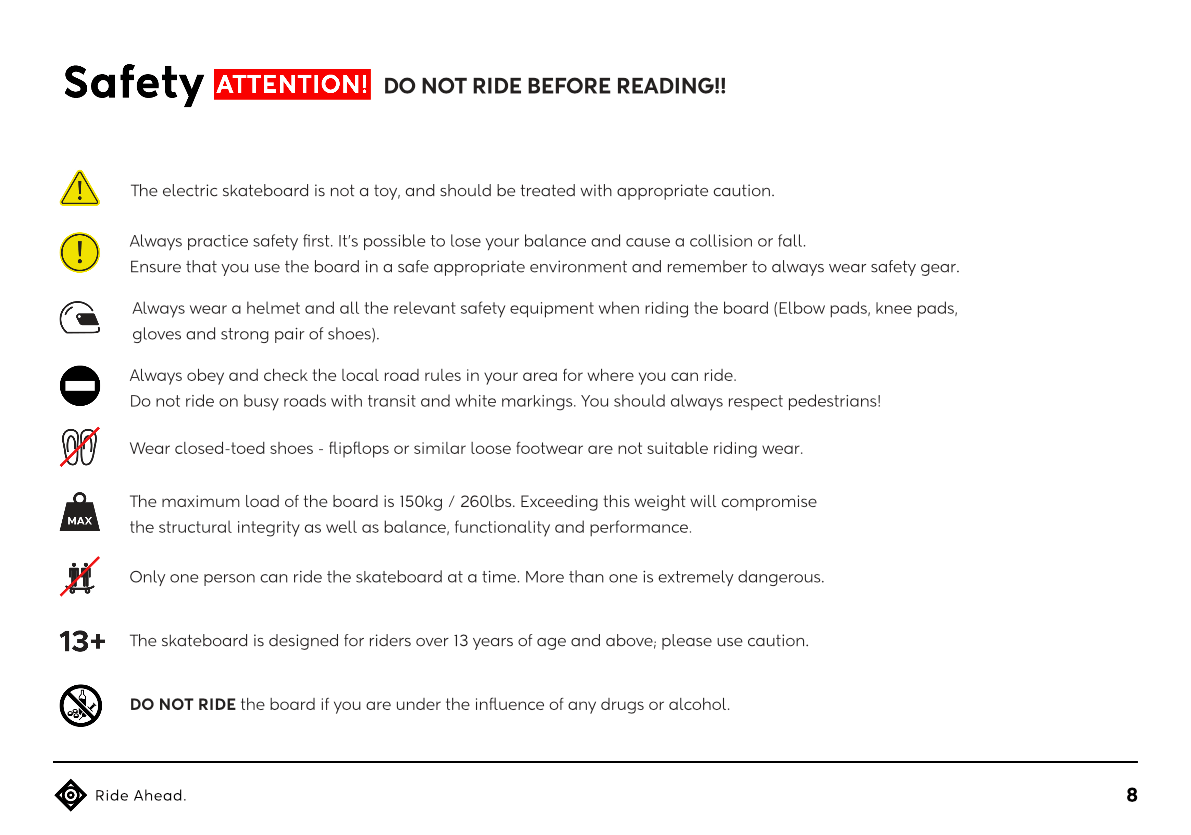 Electric Skateboard Safety ONSRA