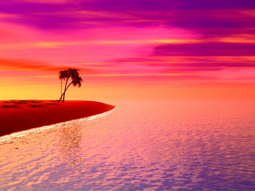 Pink Sunset wallpaper 1024x768 6766