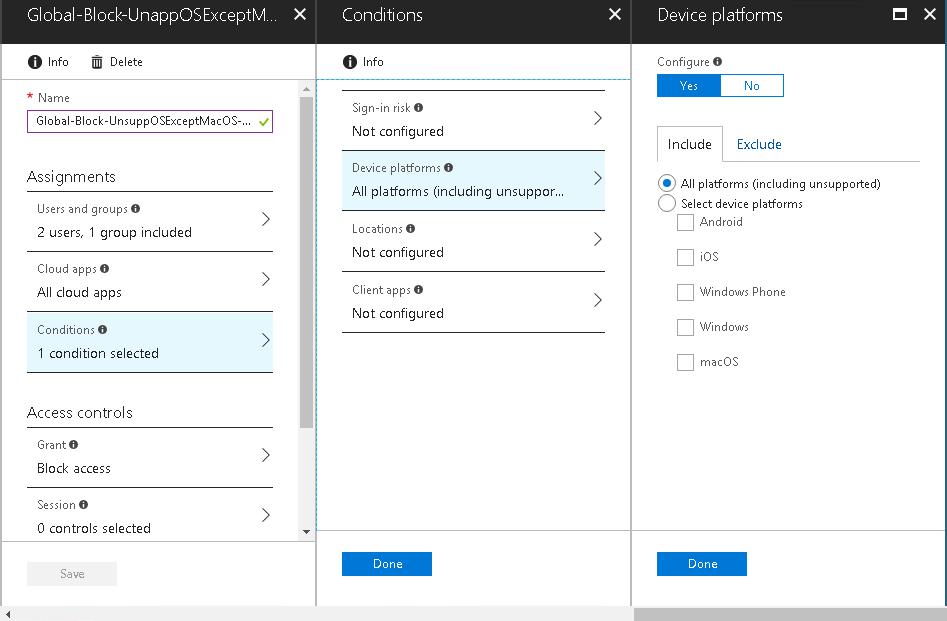 How to allow set of Mac users to use cloud apps while
