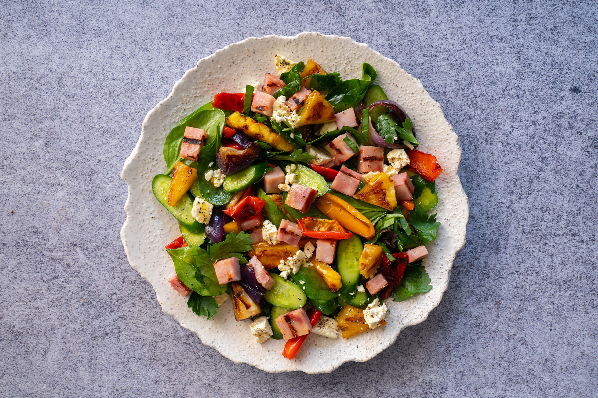 Eskort Ham, Sweet Peppers & Cucumber Salad Eskort