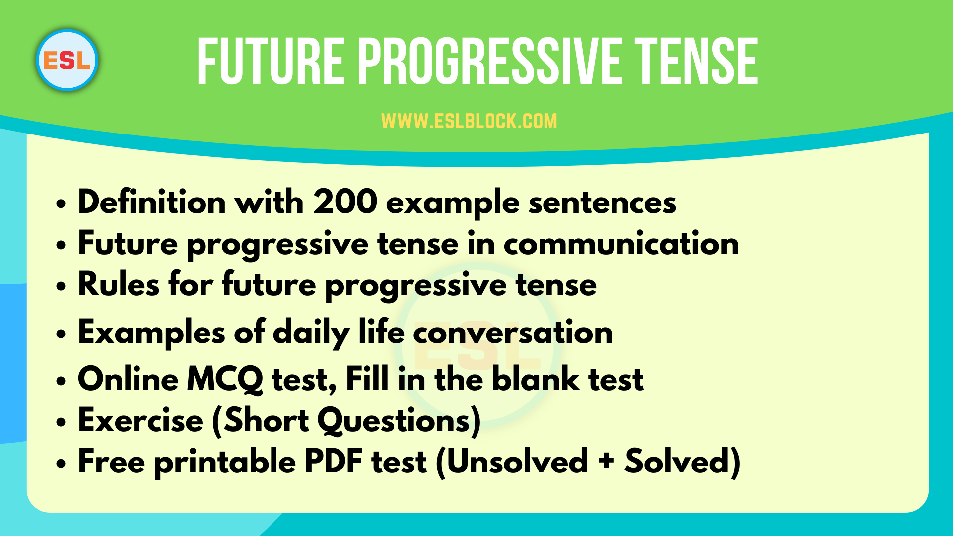 Future Progressive Tense Archives - English as a Second Language