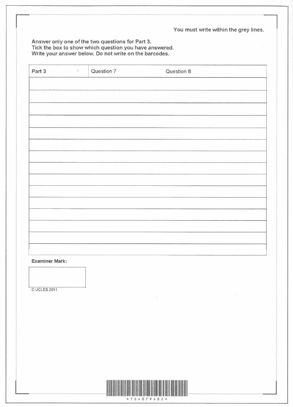 Exam Writing Answer Booklet Template panasinmesin.top