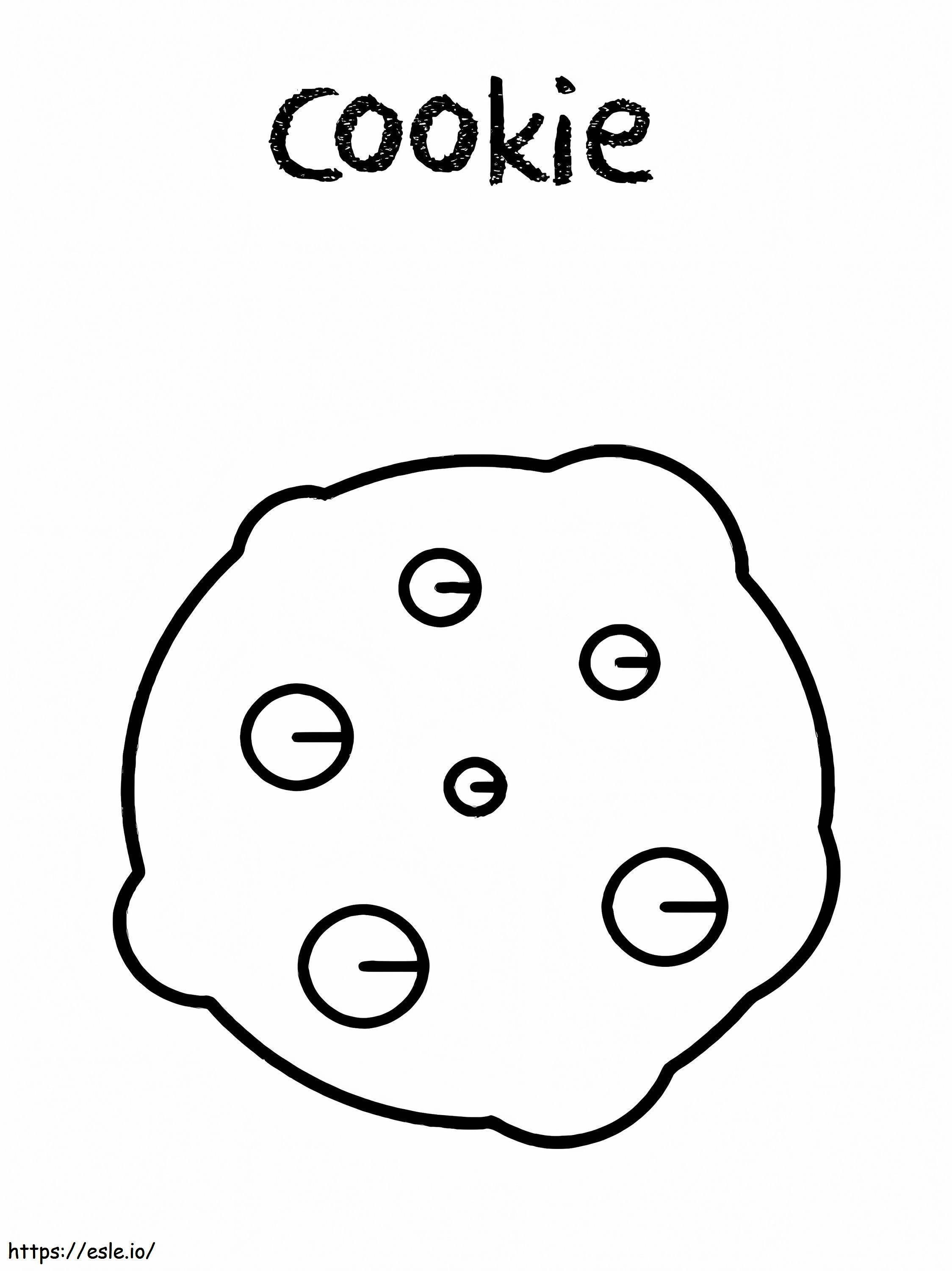 Simple Cookie coloring page