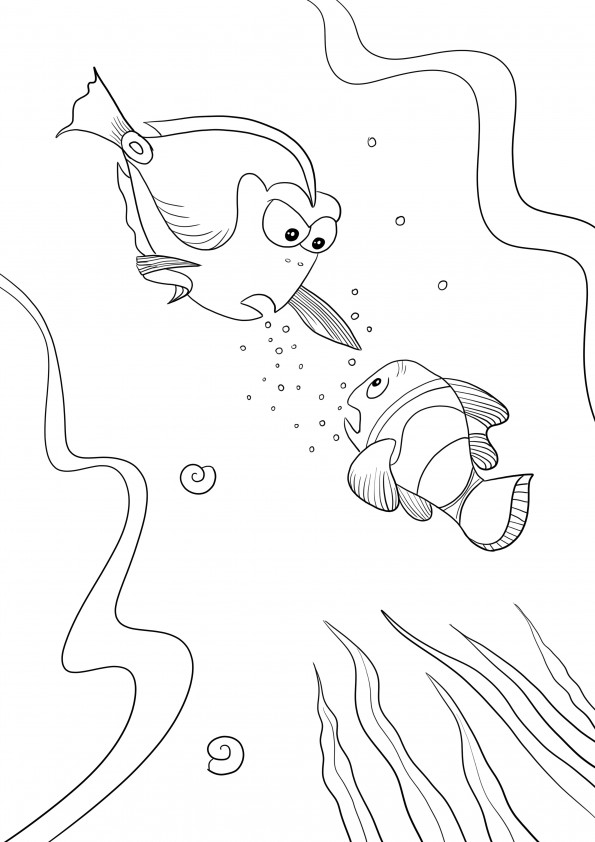 Gambar mewarnai Finding Nemo Kumpulan halaman mewarnai gratis dari