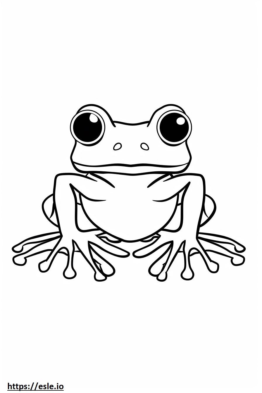 Simple frog coloring sheet