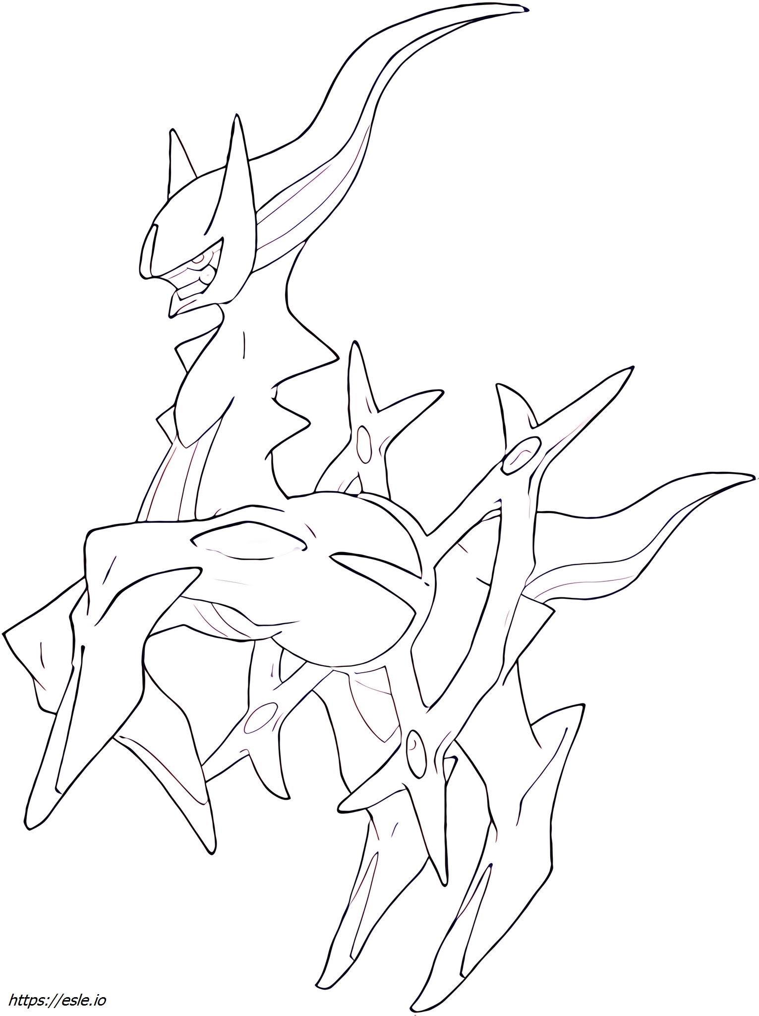 Arceus Pokémon coloring page