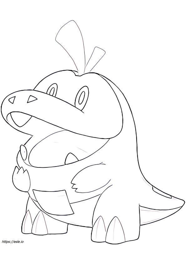 Fuecoco Pokémon coloring page