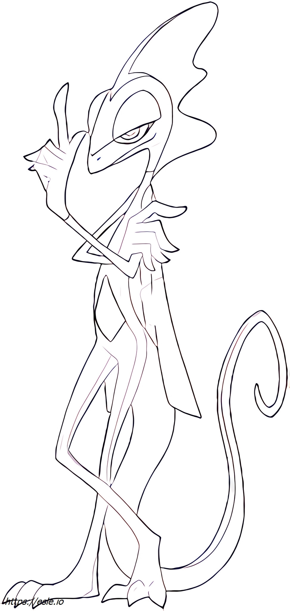 Inteleon Pokémon coloring page