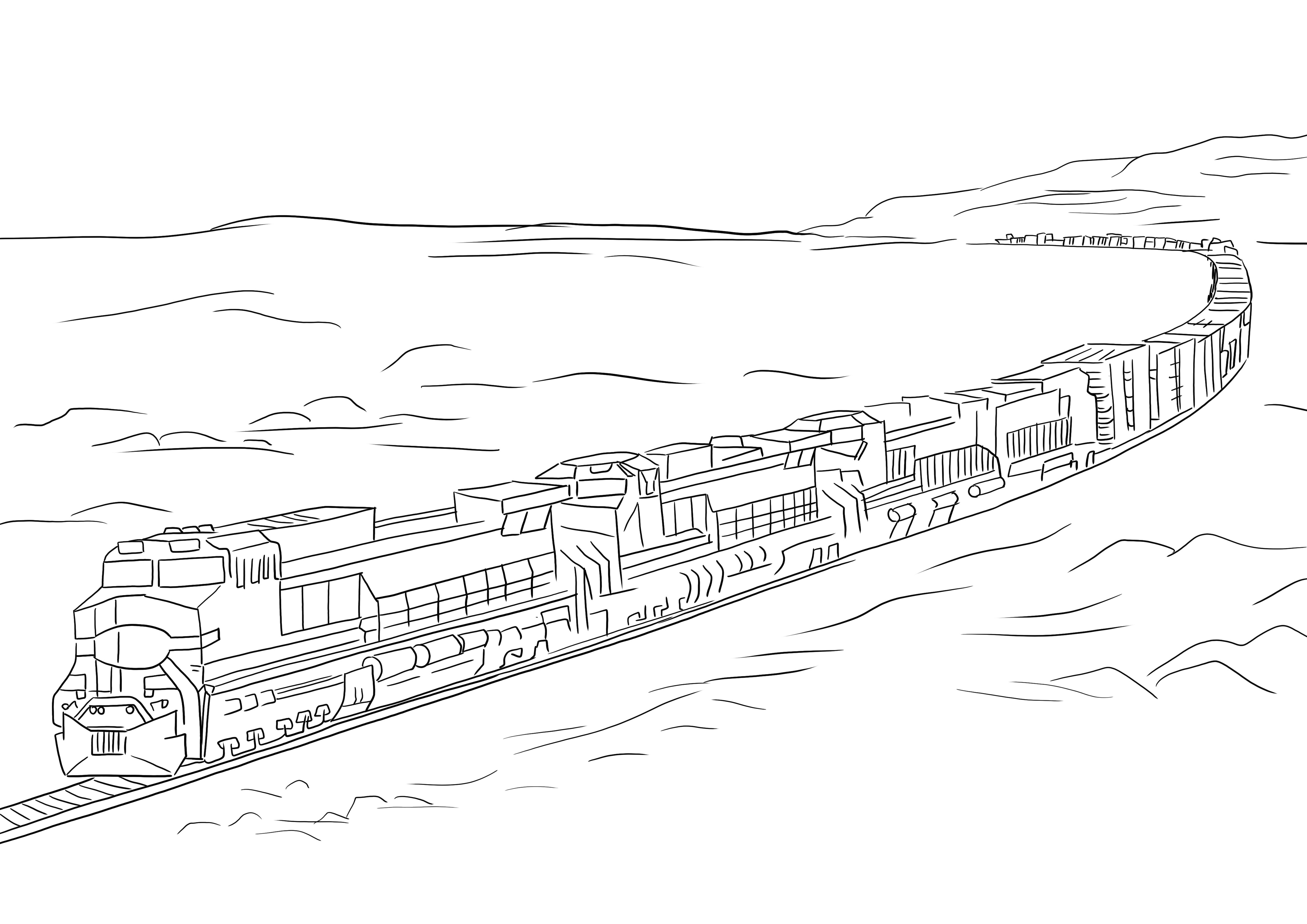 Freight Train Coloring Pages