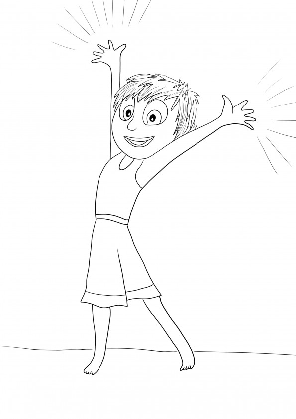 Gambar mewarnai Inside Out Anger sederhana untuk diwarnai oleh anakanak