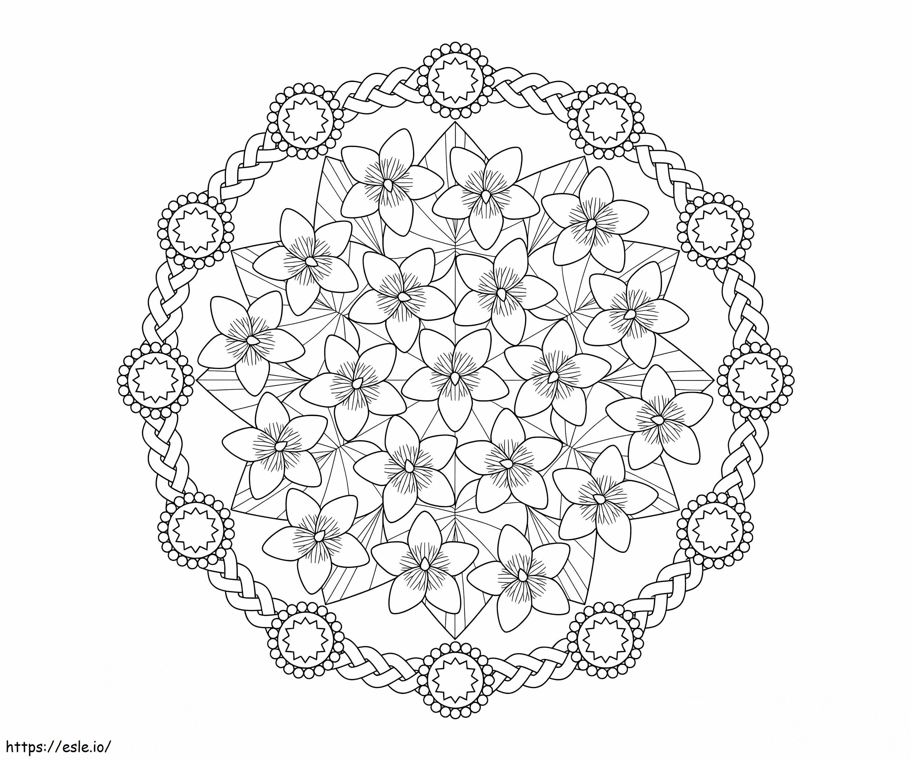 Spring Mandala 2 coloring page