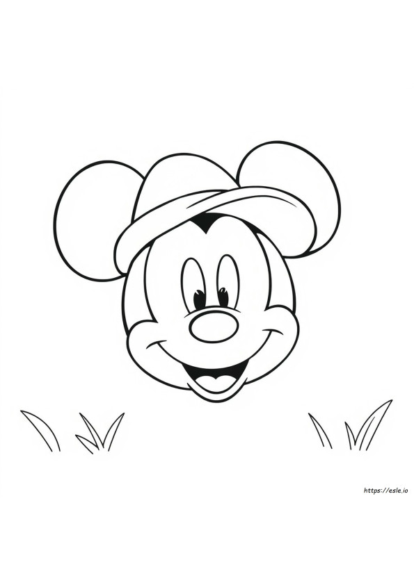 Coloring Mickey Mouse Face