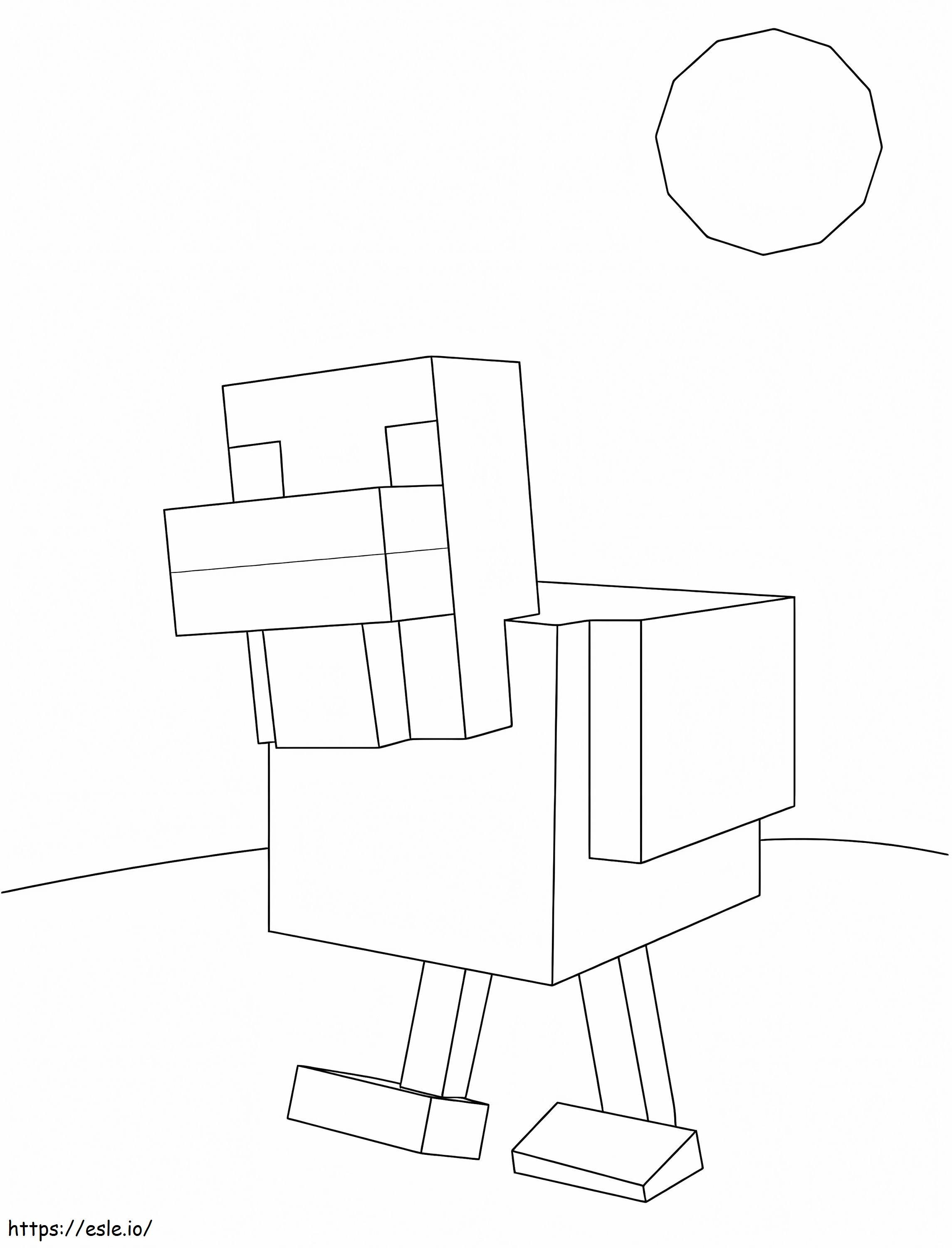 Minecraft Chicken coloring page