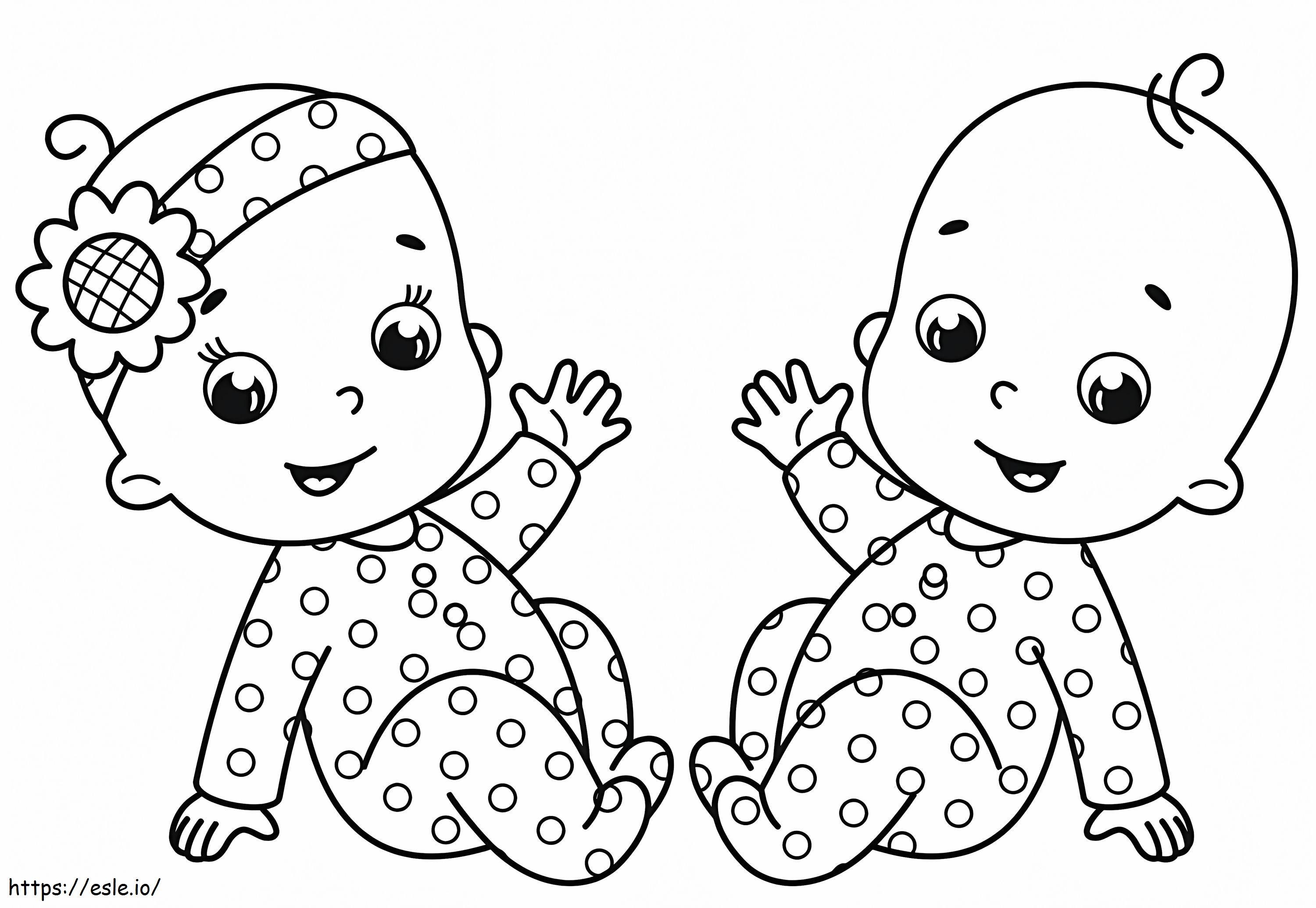 Babies coloring page