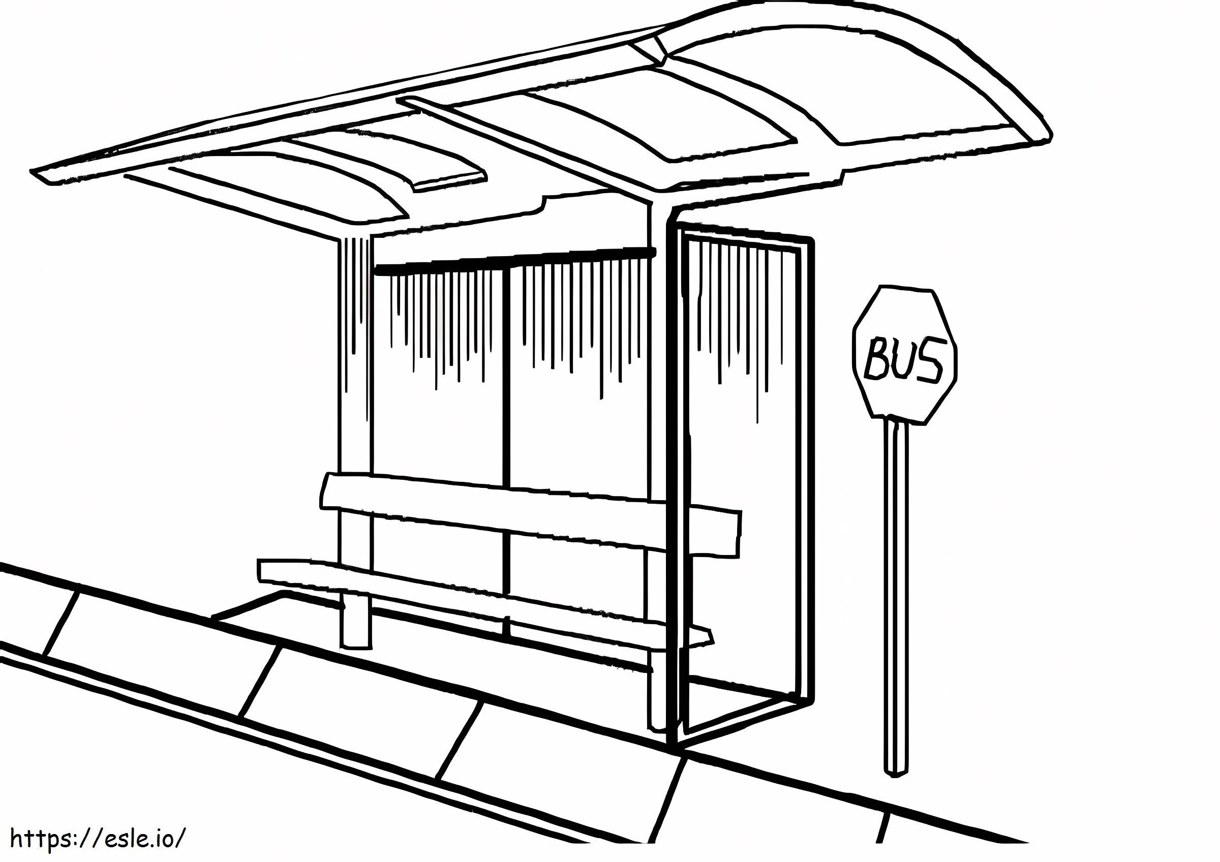 Print Bus Stop coloring page