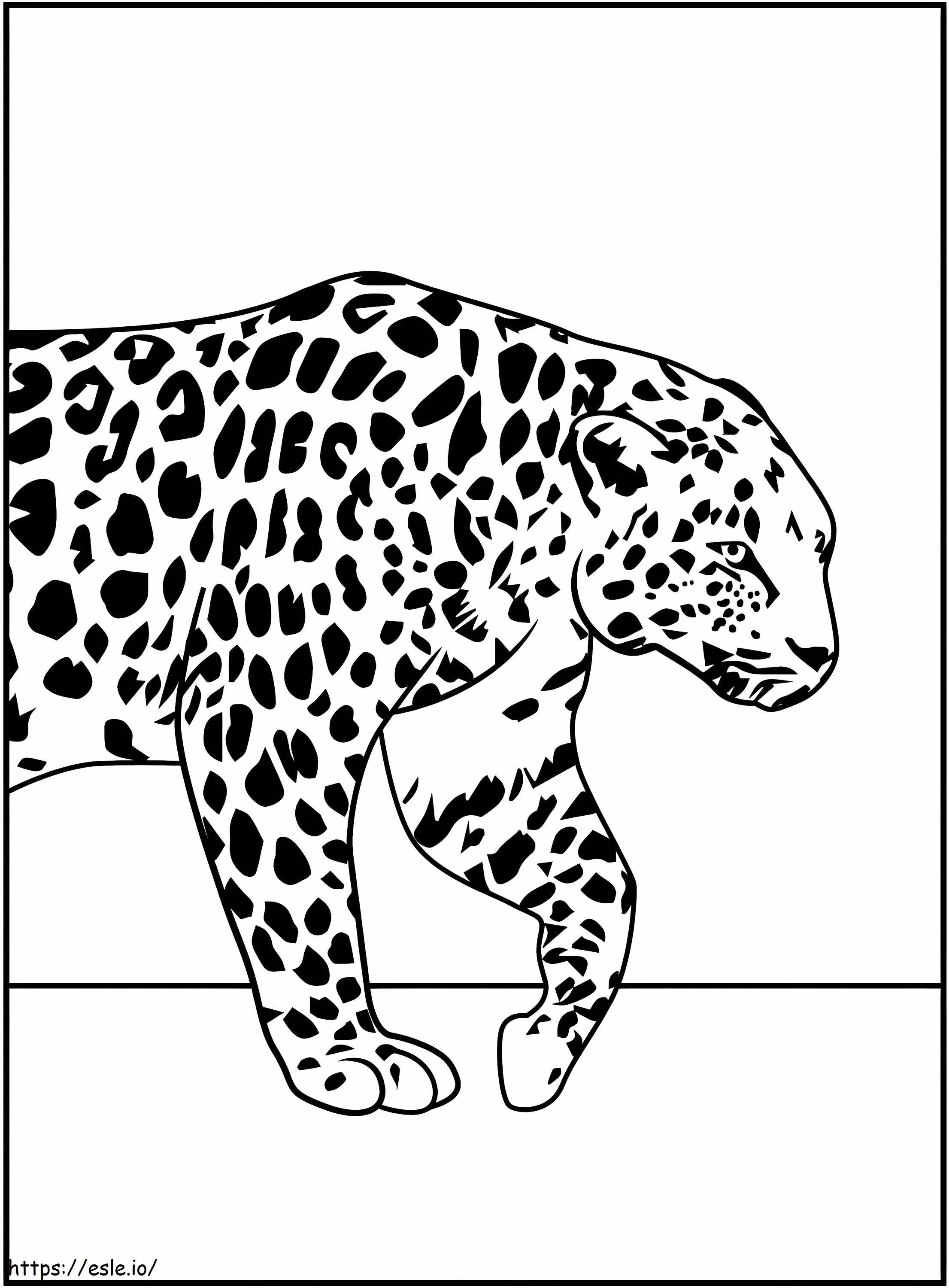 Free Printable Leopard coloring page