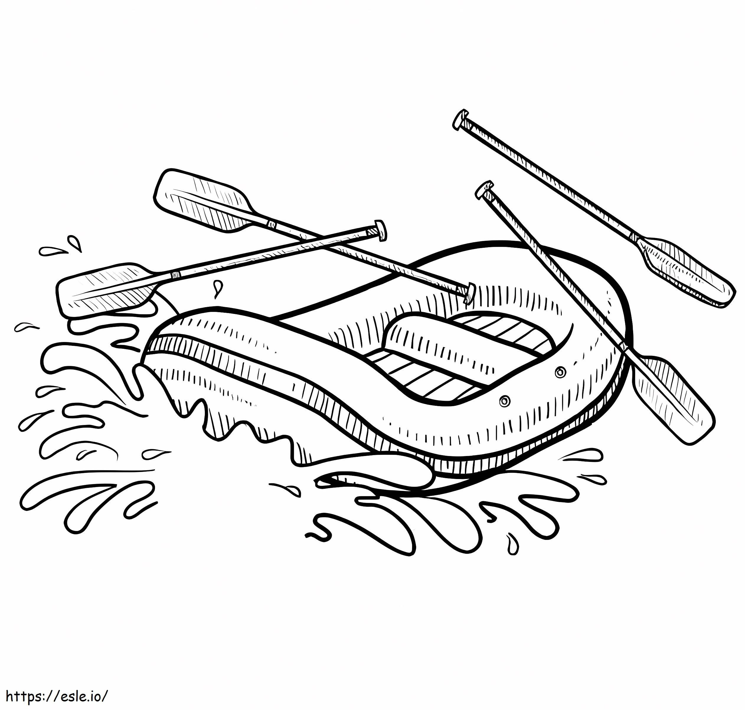 Printable Life Raft coloring page