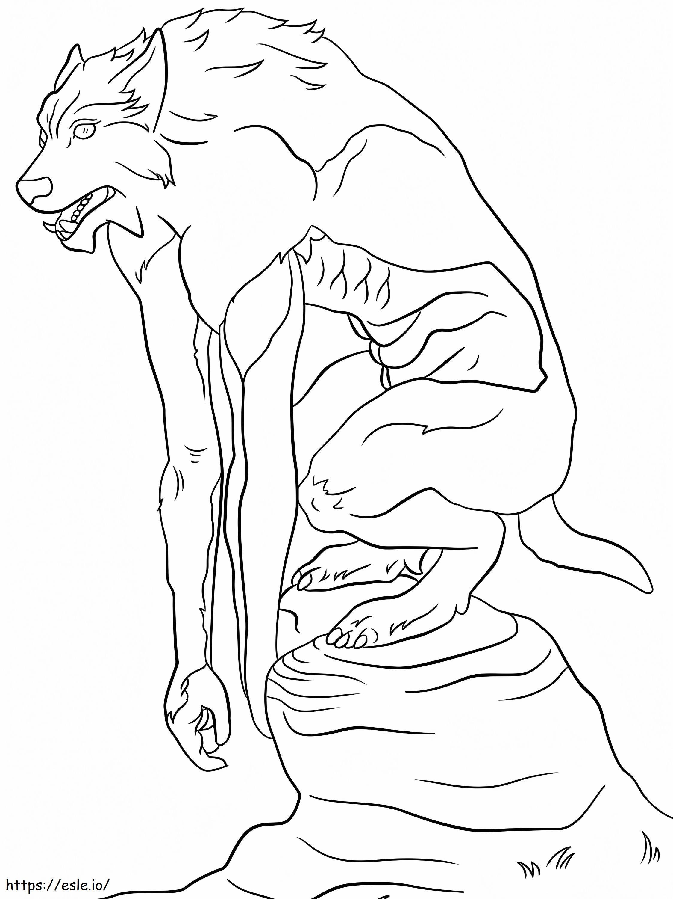 Halloween Werewolf Coloring Page coloring page