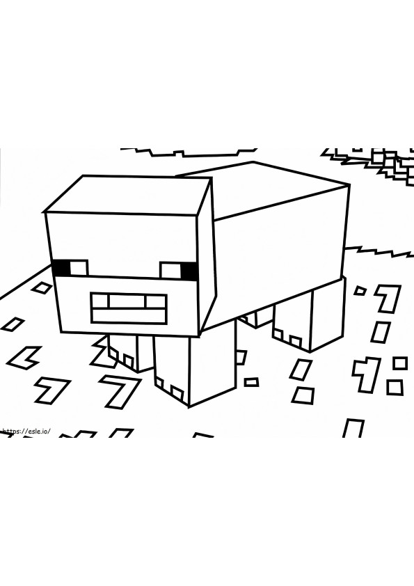 Minecraft Pig Coloring Pages Download Free Printable