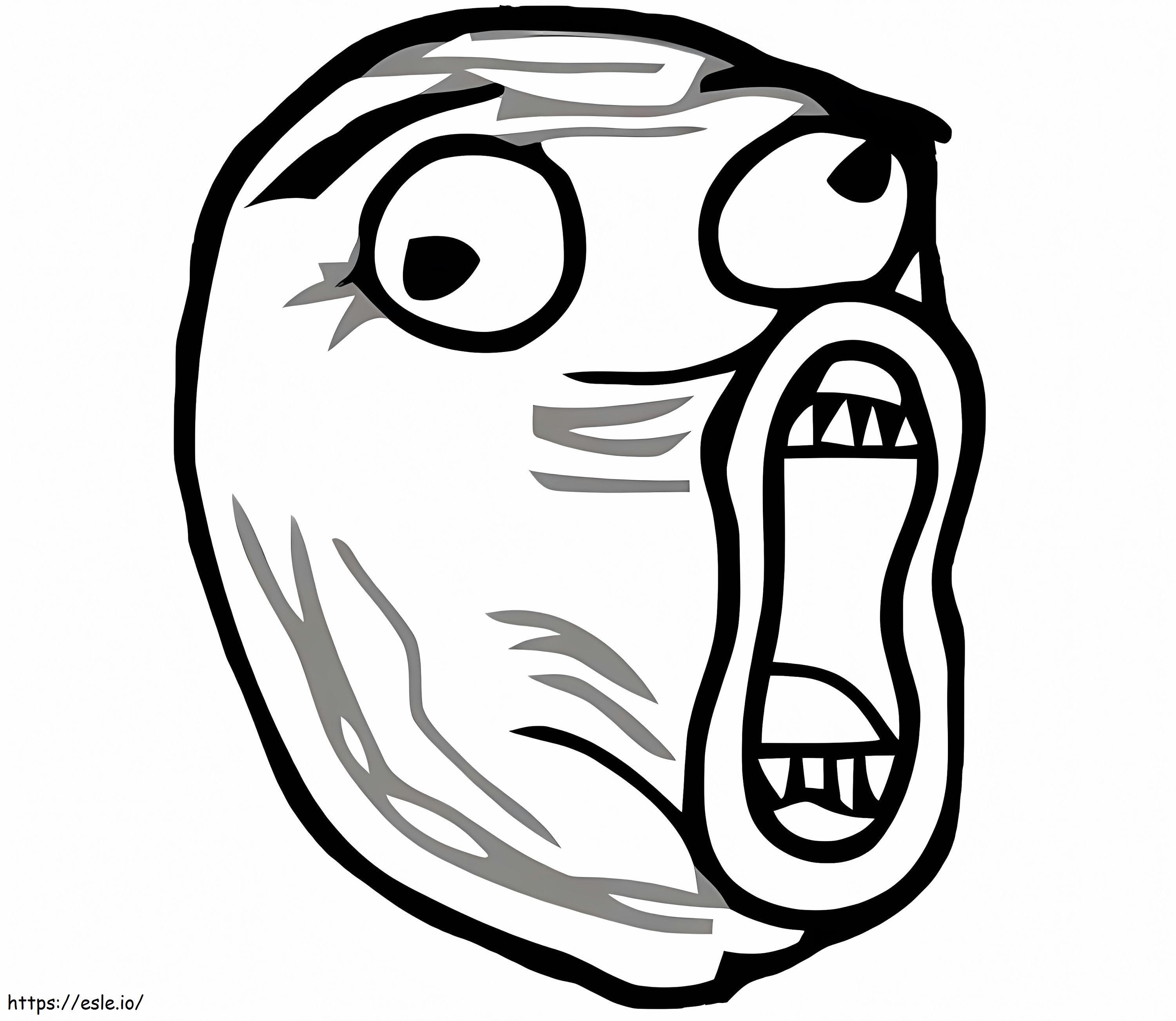 Nice Troll Face coloring page