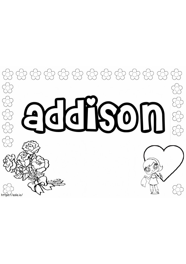 Addison 3 coloring page