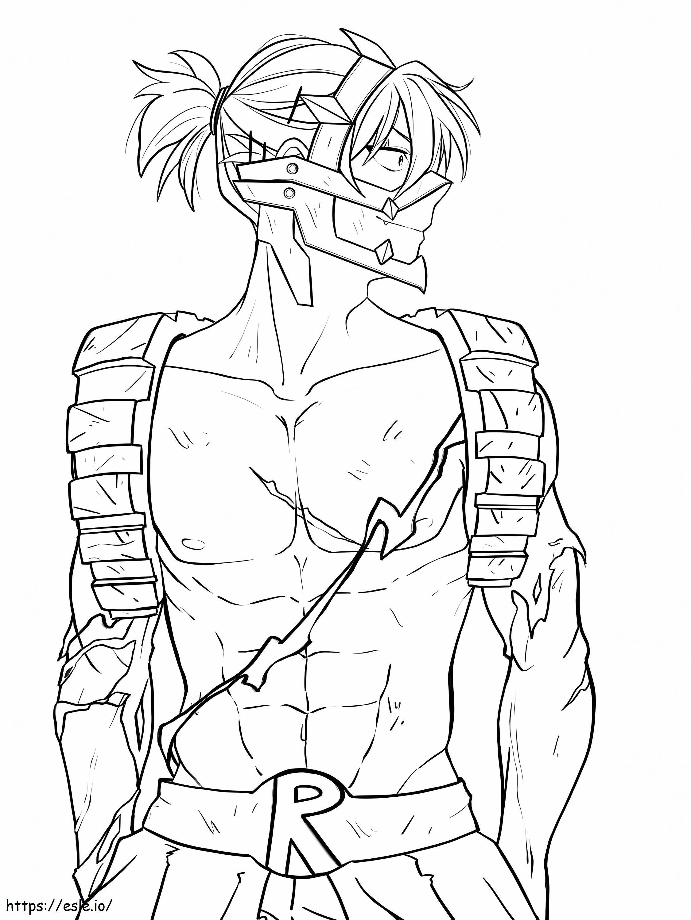 Kirishima Red Riot coloring page