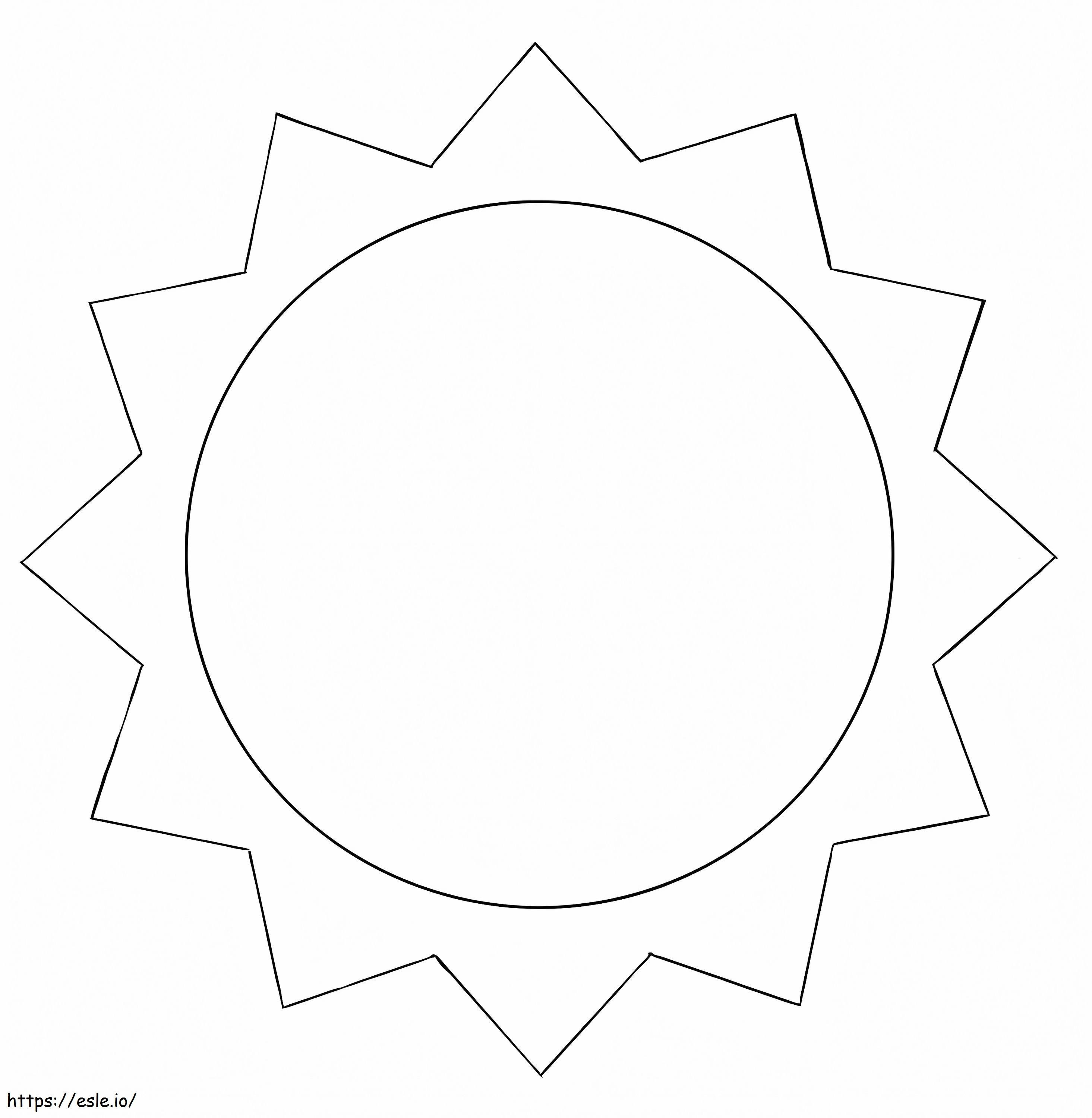 Printable Sun coloring page