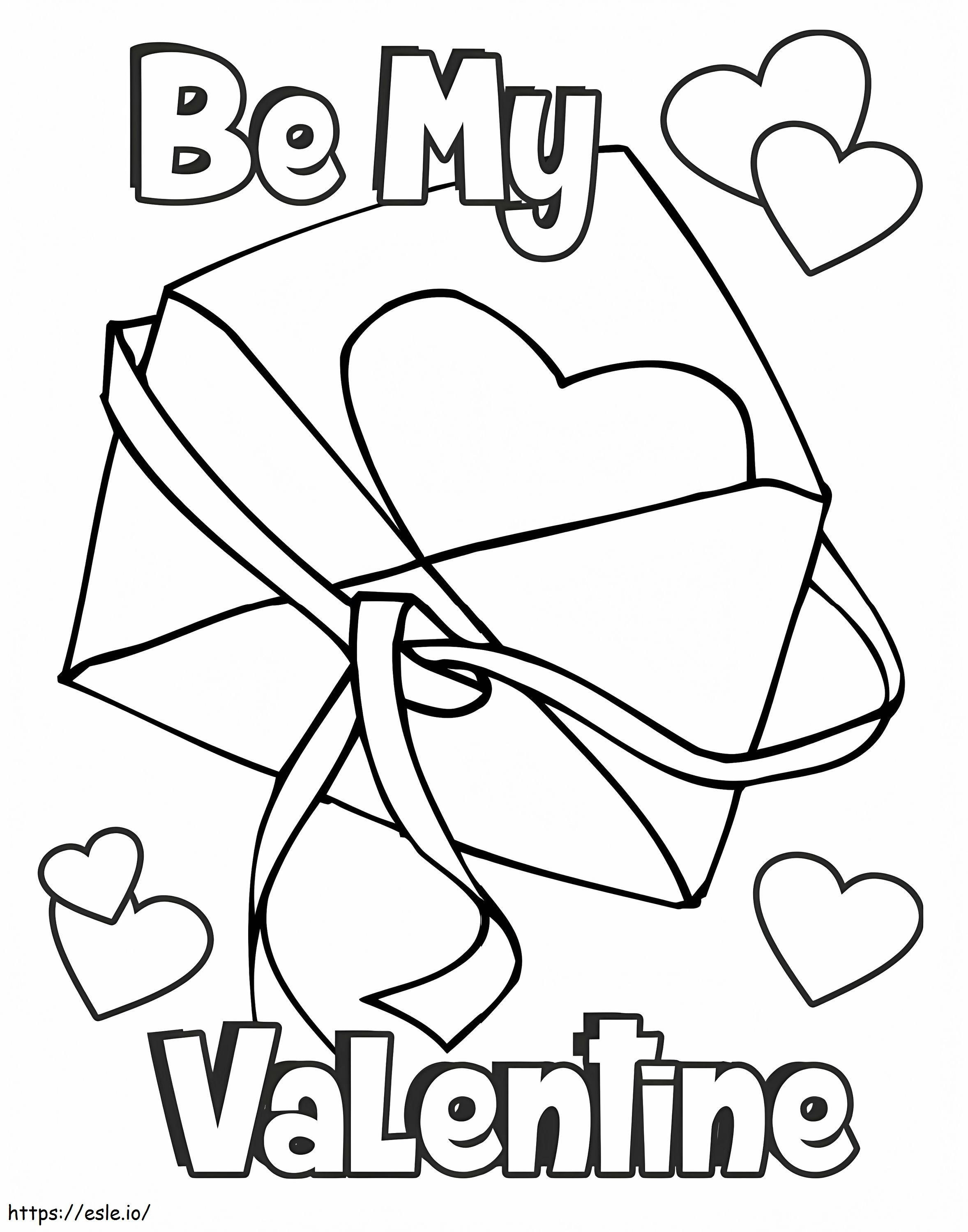 Tarjeta imprimible del día de San Valentín para colorear