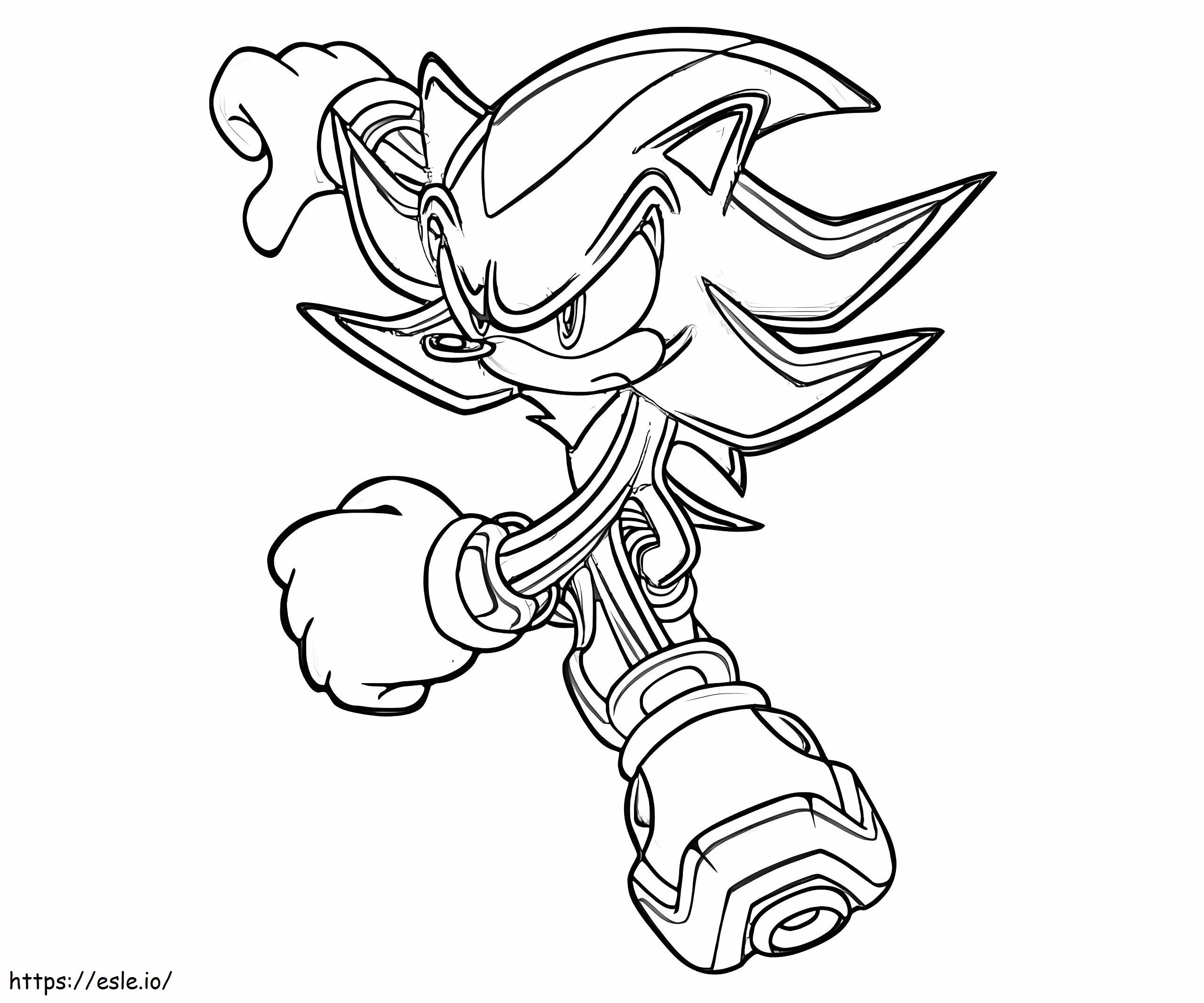 Shadow The Hedgehog stampabile gratuitamente da colorare