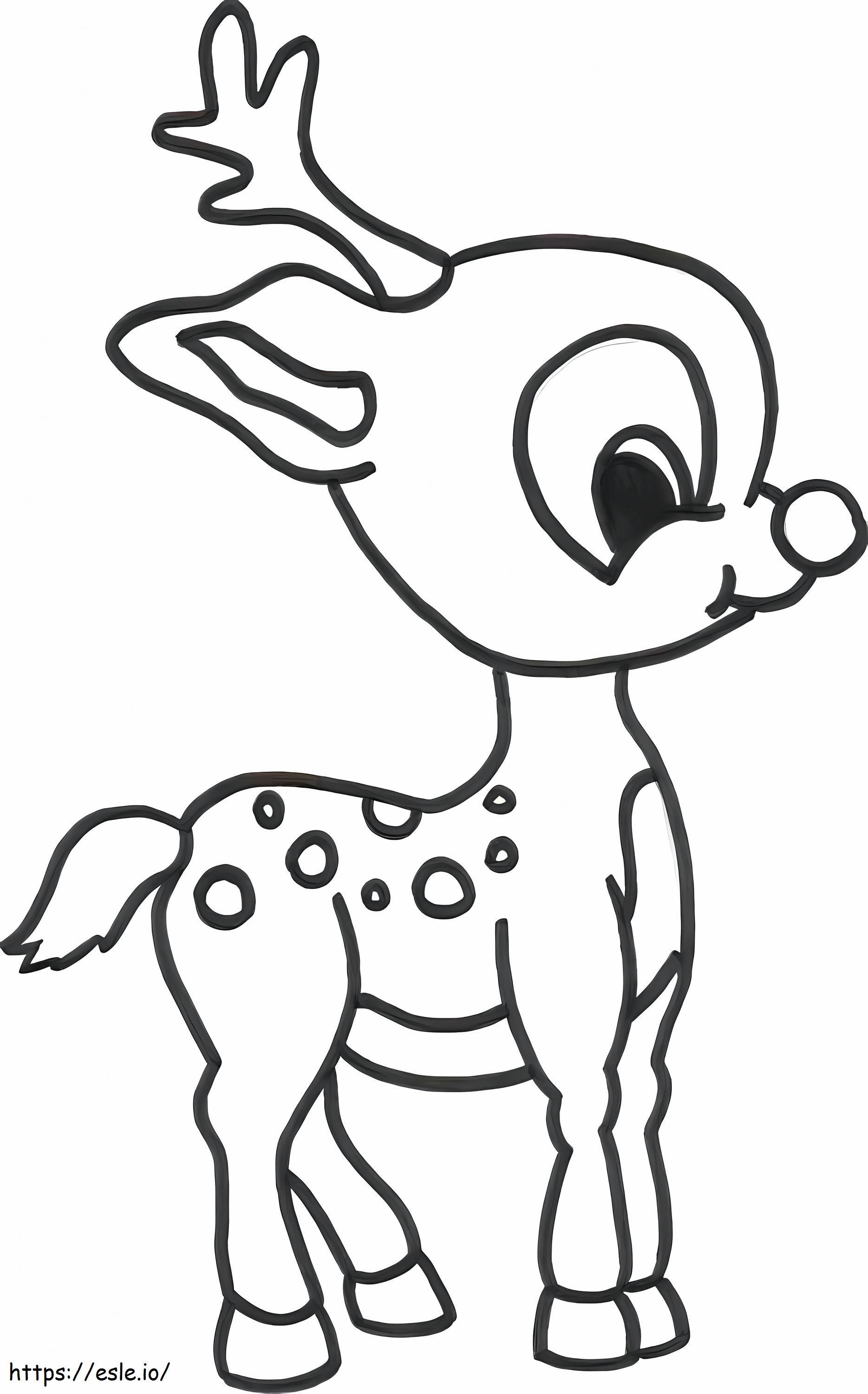Baby Rudolph coloring page