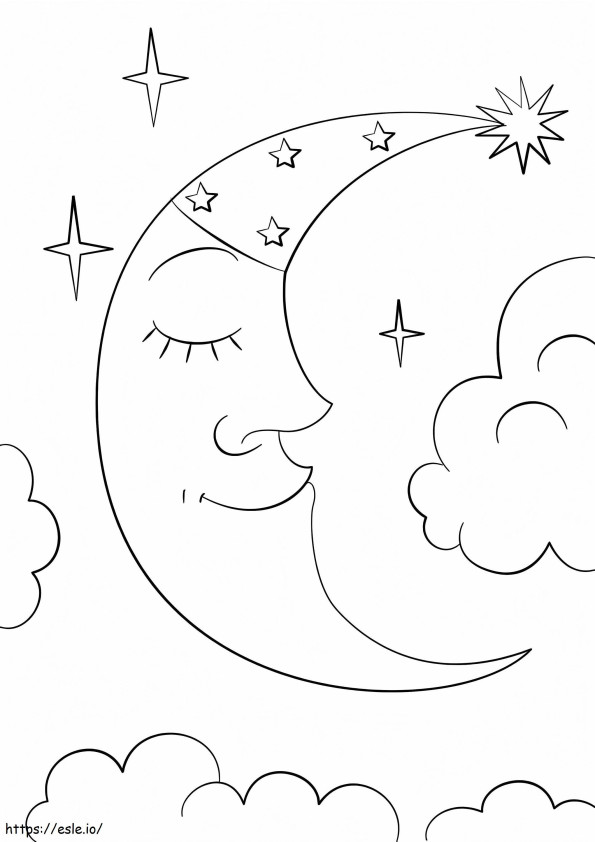 Crescent Moon Coloring Pages Free Printable Coloring Pages for Kids