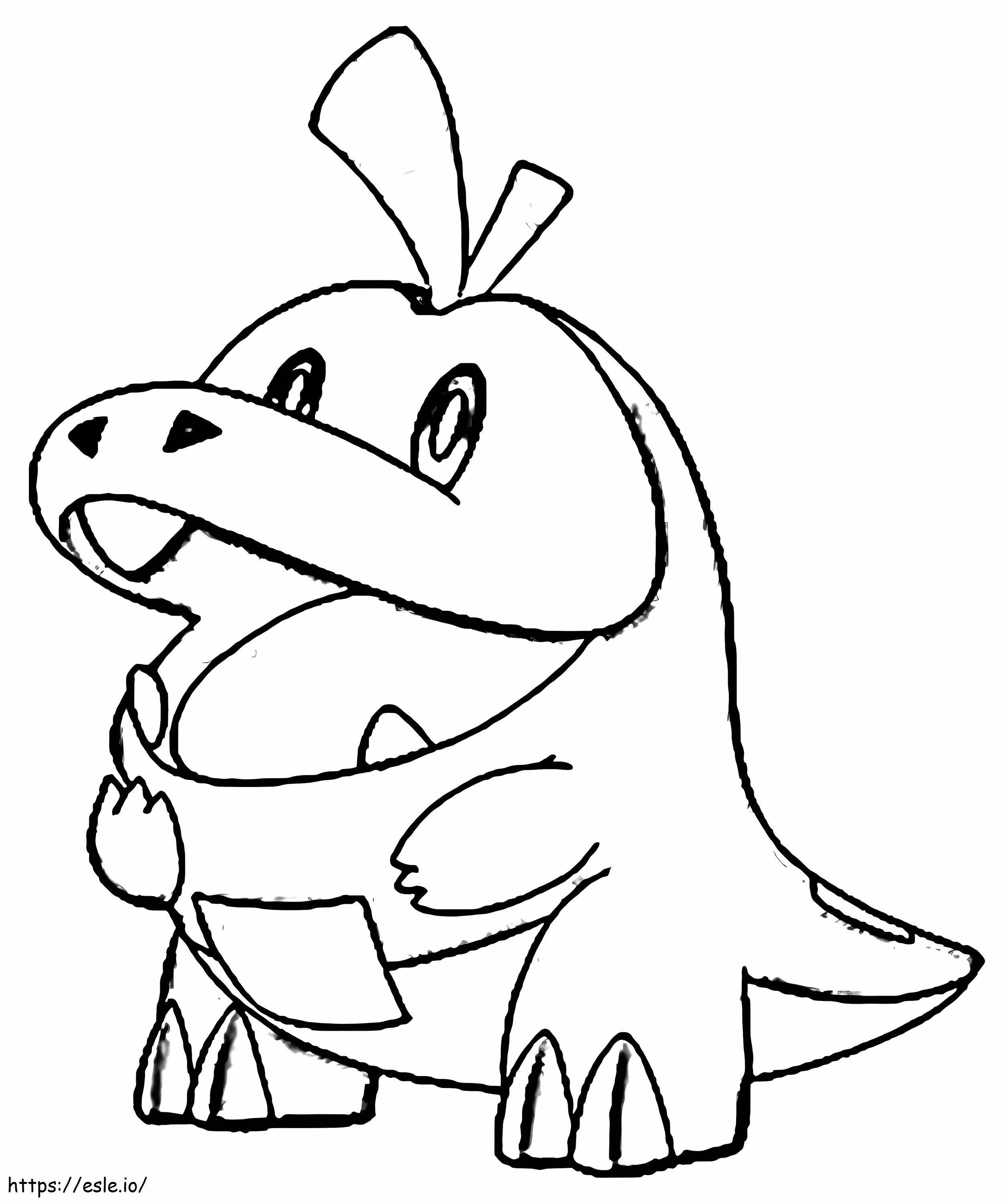 Fuecoco Pokemon coloring page