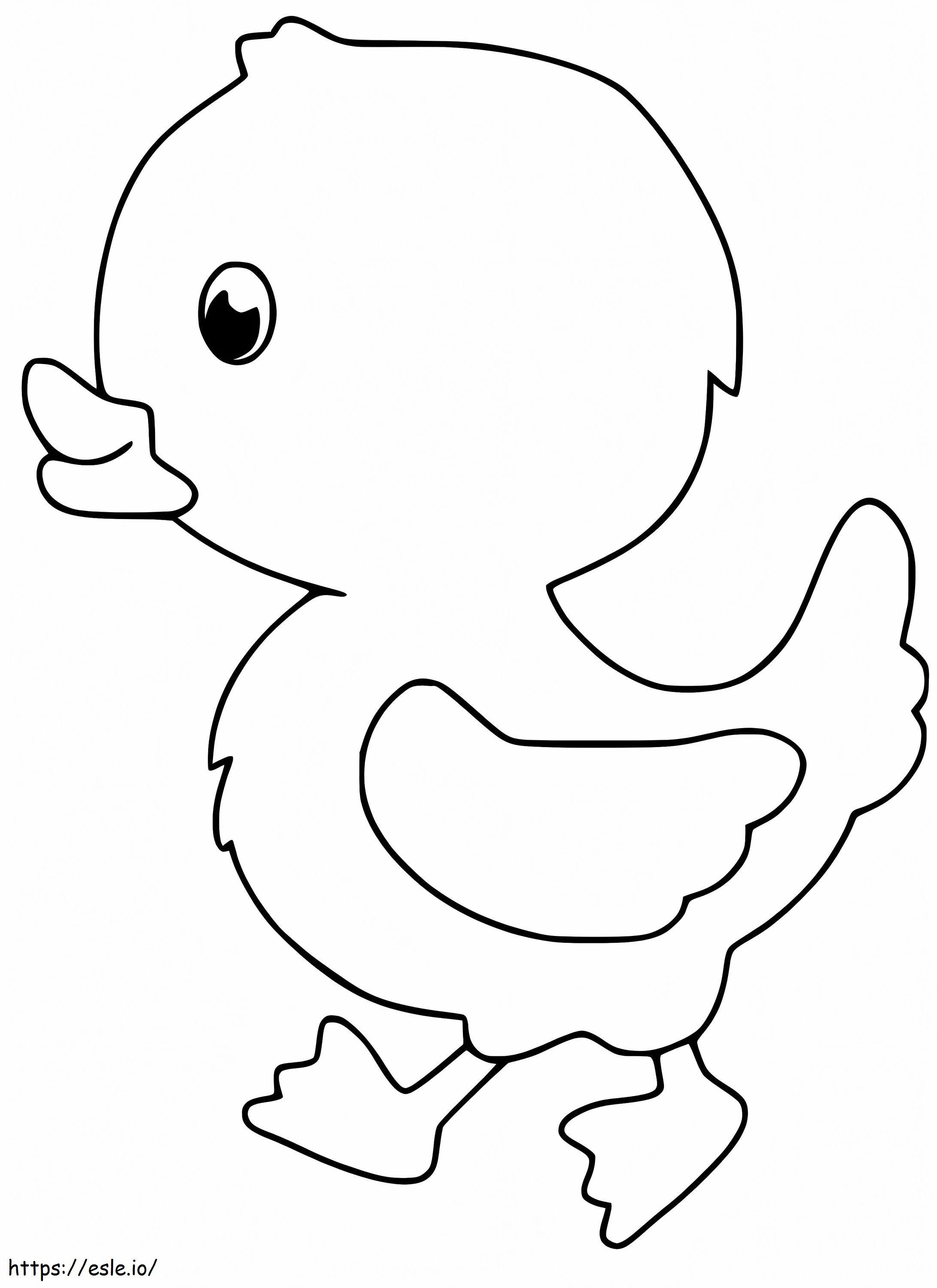 Adorable Duckling coloring page