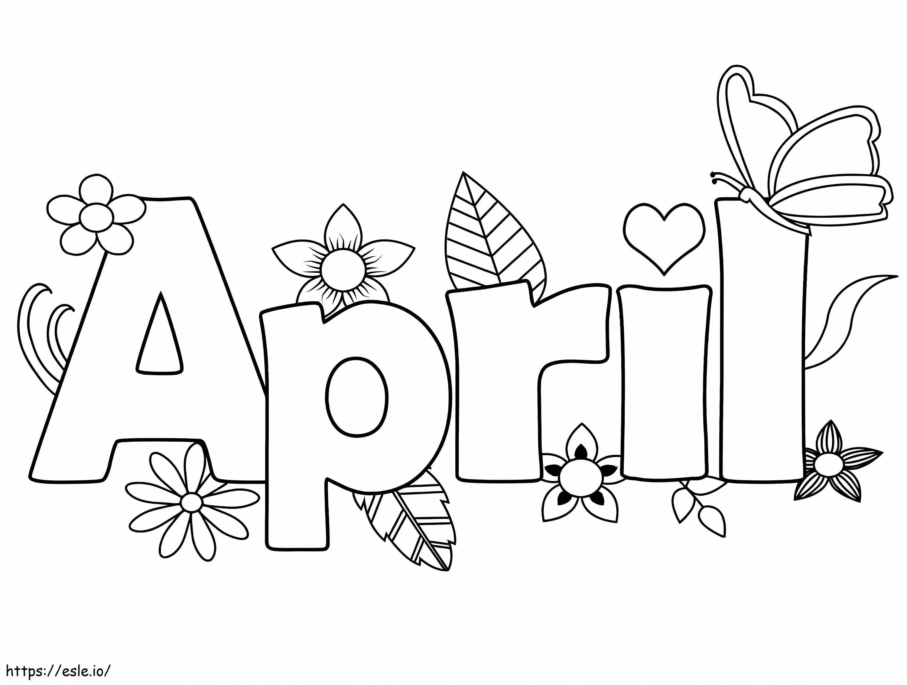 Abril para colorear