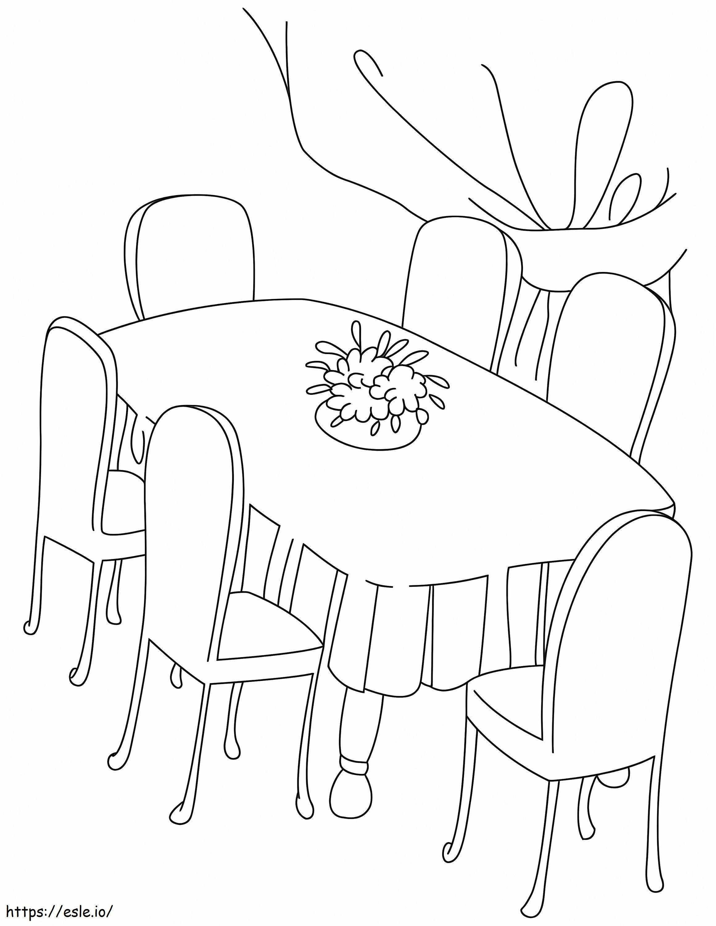 Dining Table coloring page