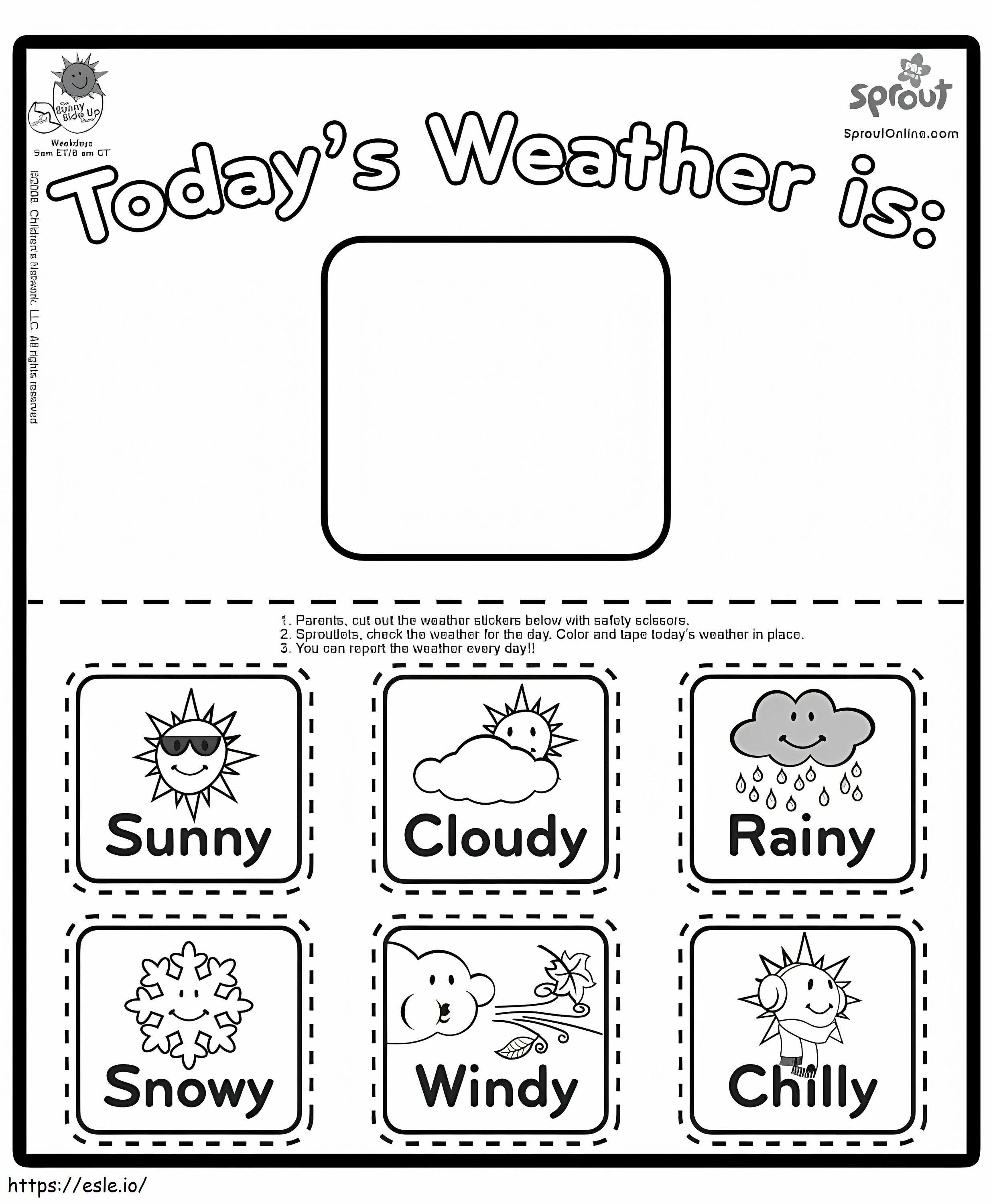 Weather Report coloring page