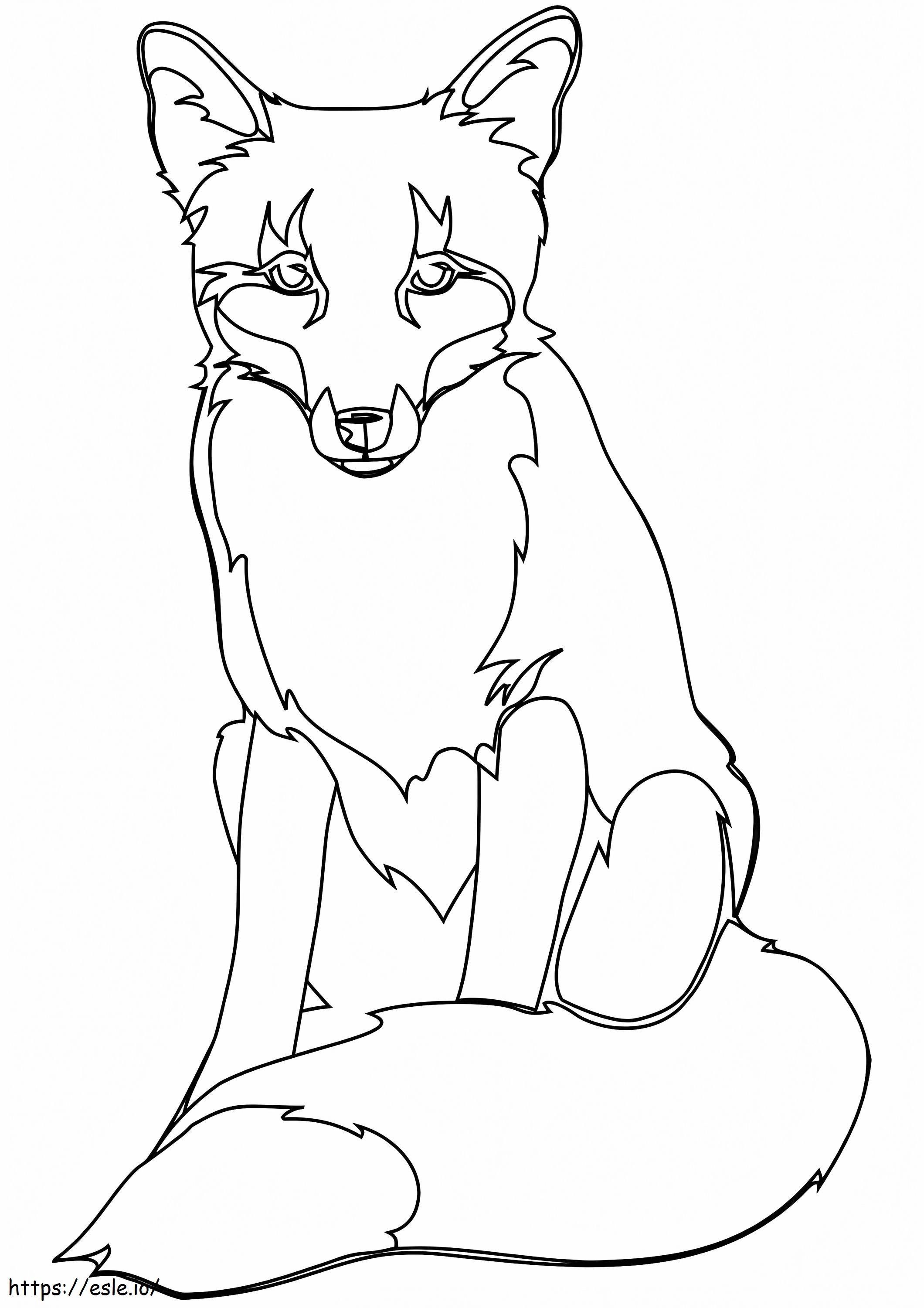 Red Fox coloring page