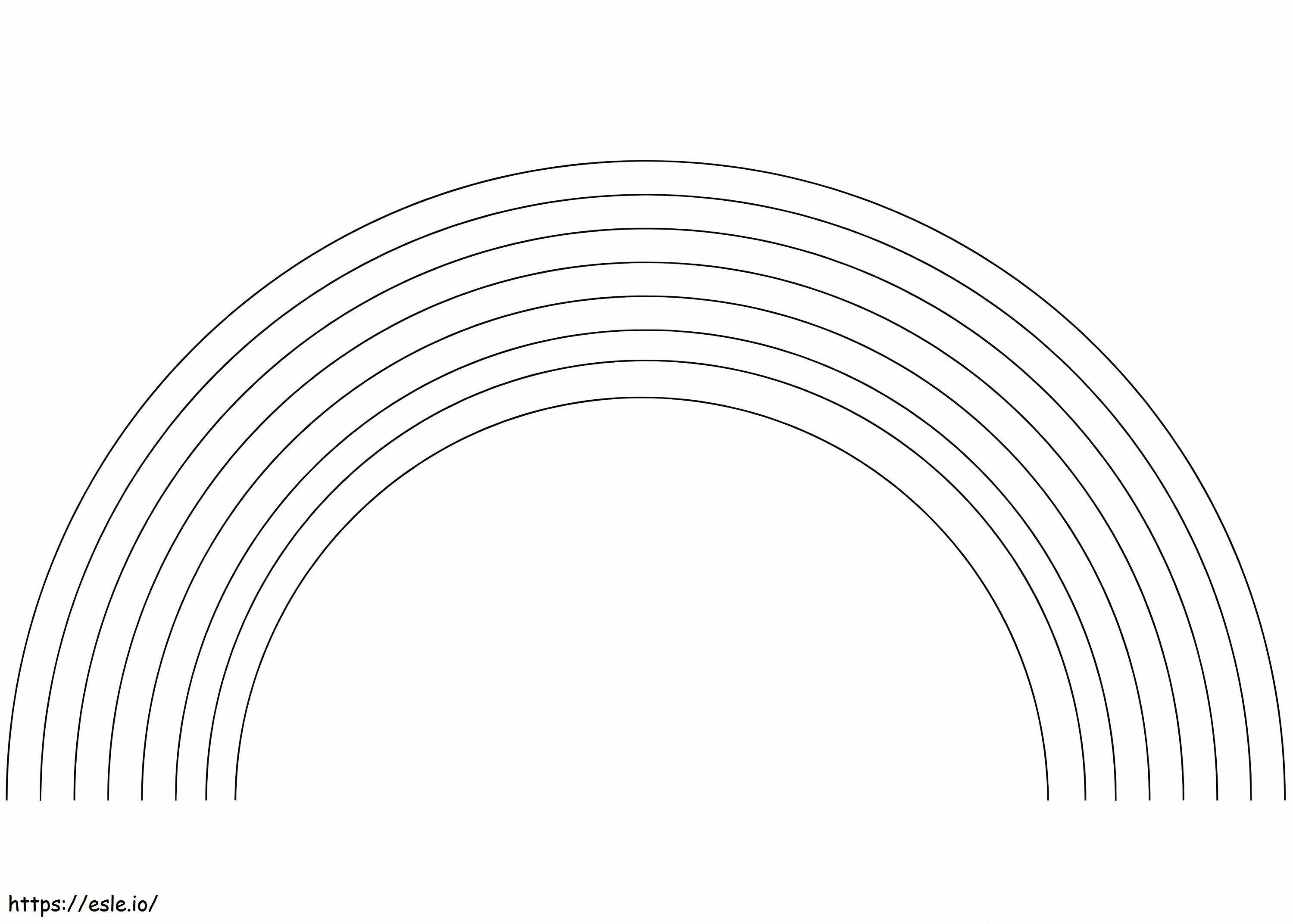 Very Simple Rainbow coloring page