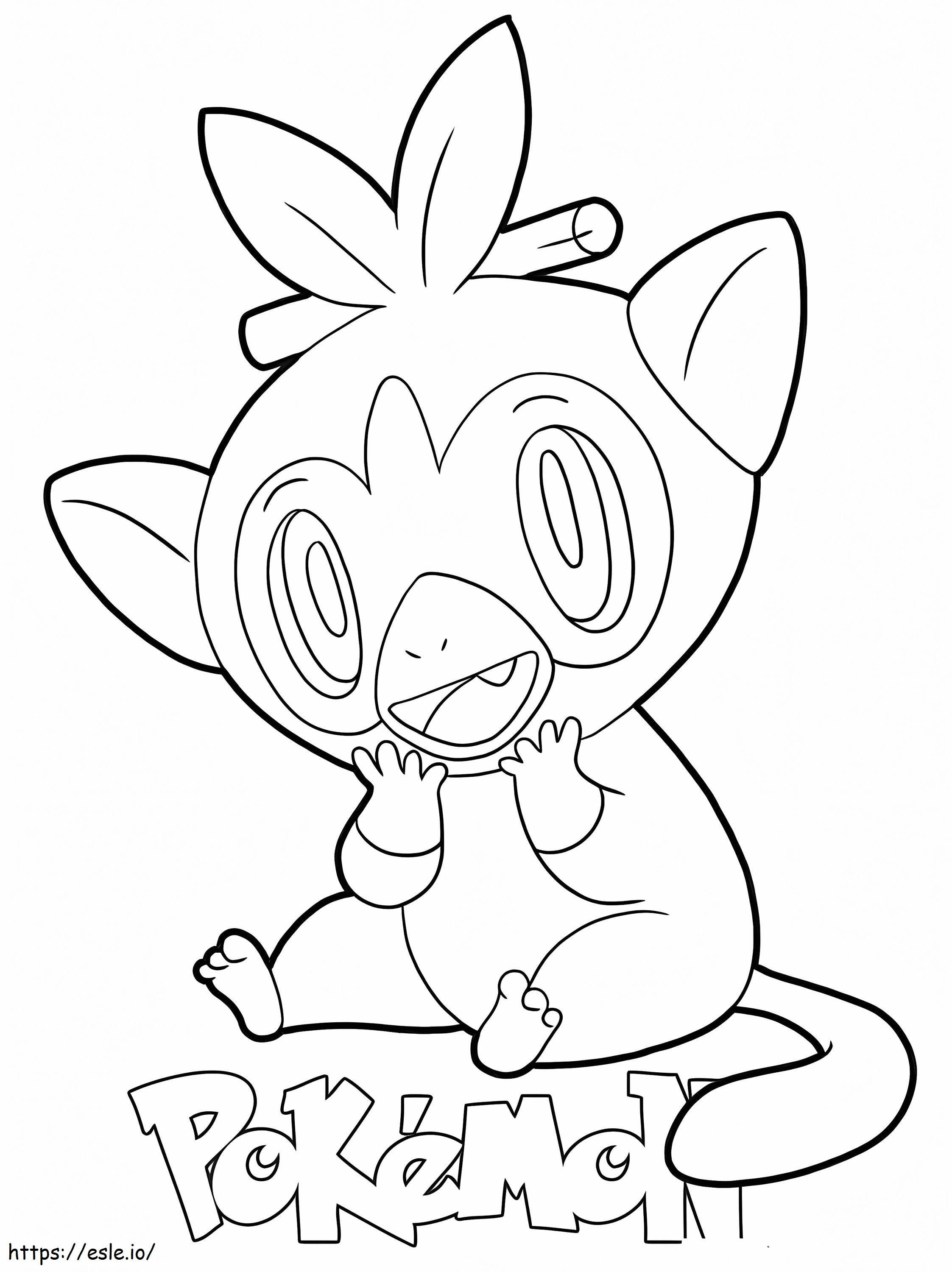 Grookey 2 coloring page