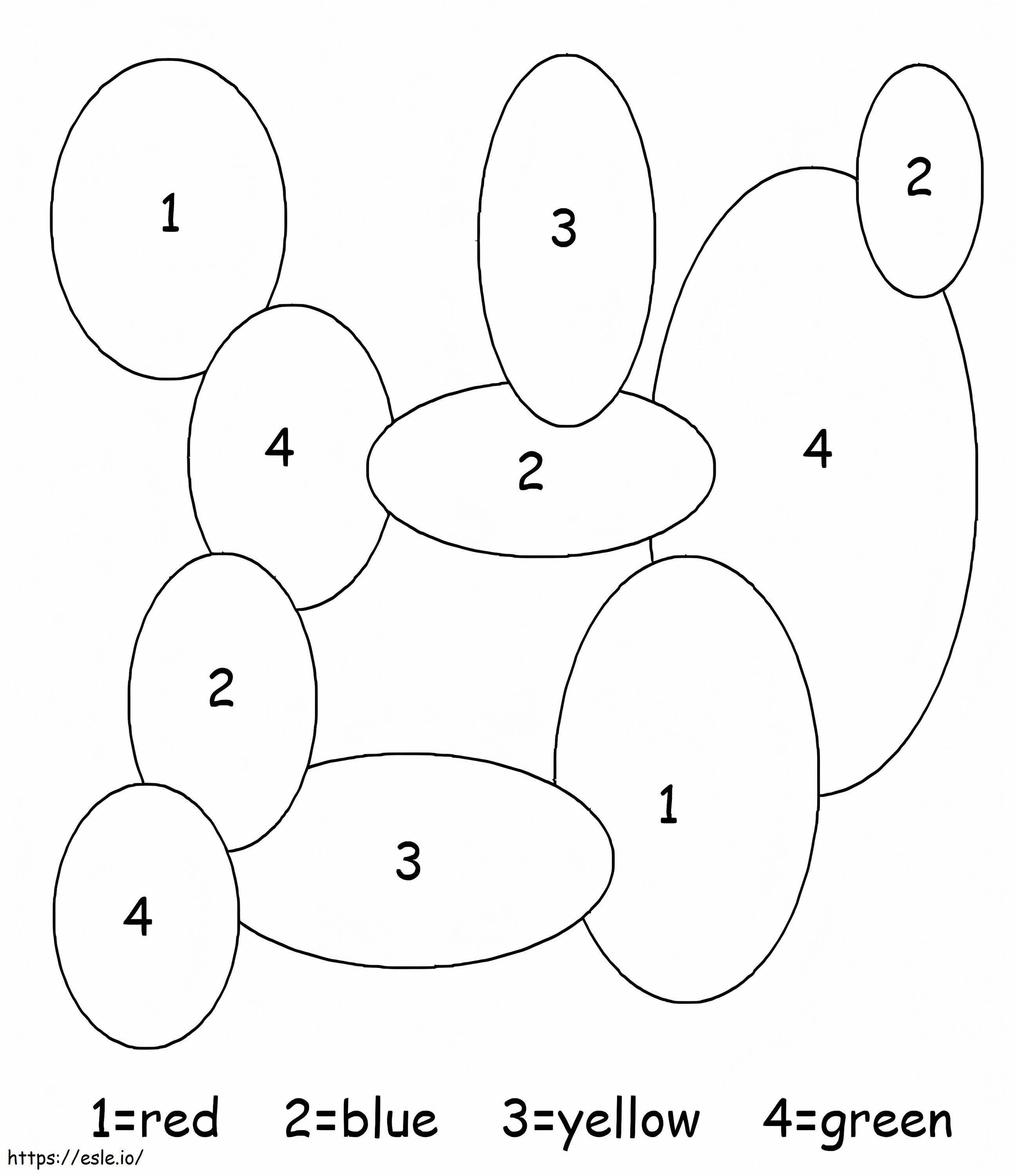 Simple Color By Number coloring page